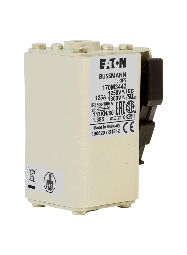 FUSE 125A 1250V 1*BKN/80 AR CU Wkładka szybka 125A AC 1250V rozmiar 1 45x59x81 mm aR 170M3442 EATON