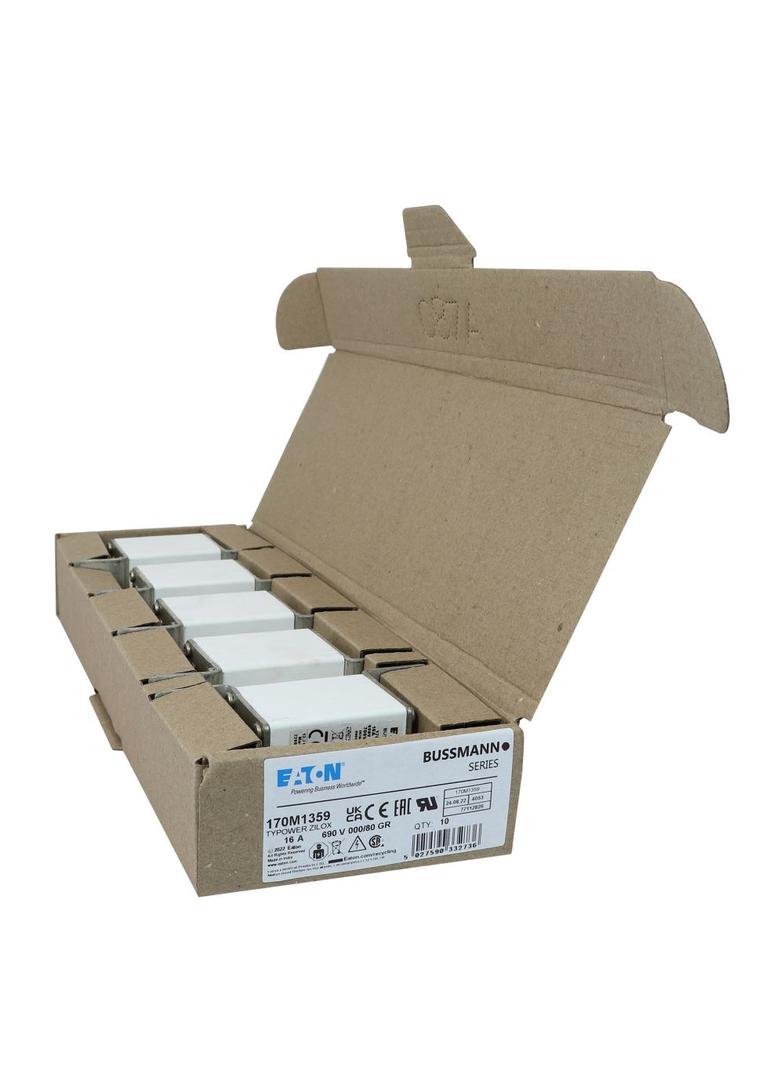 16A 690V IEC gR 000/80 SQ.BODY IND. FUSE Wkładka szybka 16A AC 690V DIN 000 21x40x100 mm, 170M1359 E