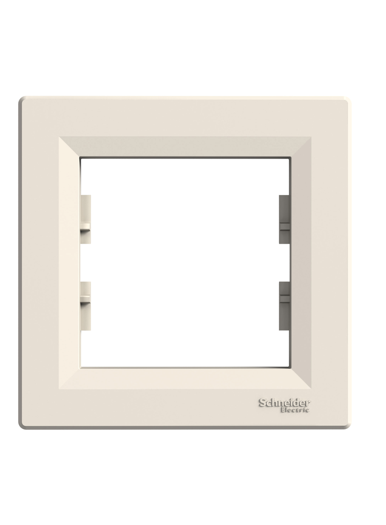 Asfora, ramka 1-krotna, pozioma, krem