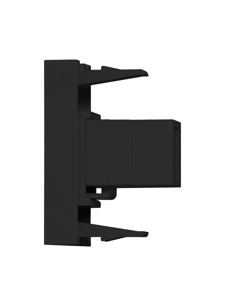 NOEN USB data, gniazdo modułowe 22,5x45mm USB data 2.0, przelotka, czarne OR-GM-9010/B/USBDAT1 ORNO