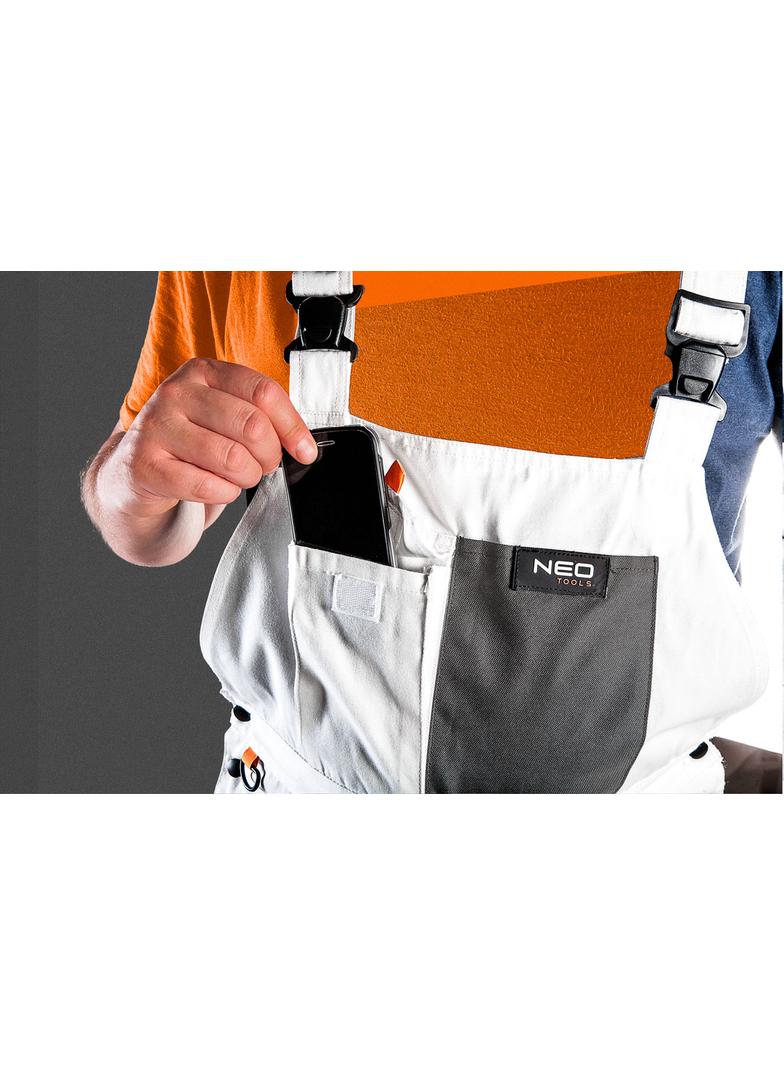 Spodnie robocze, białe, rozmiar S/48