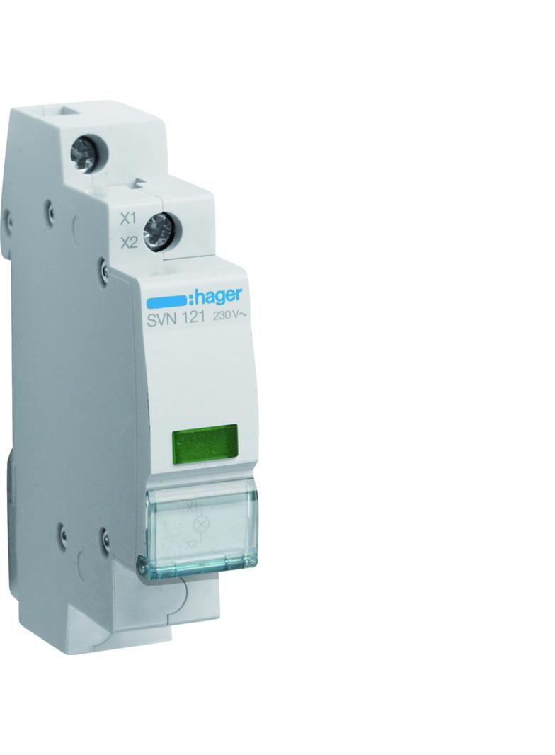 Lampka sygnalizacyjna LED zielona 230VAC SVN121 HAGER