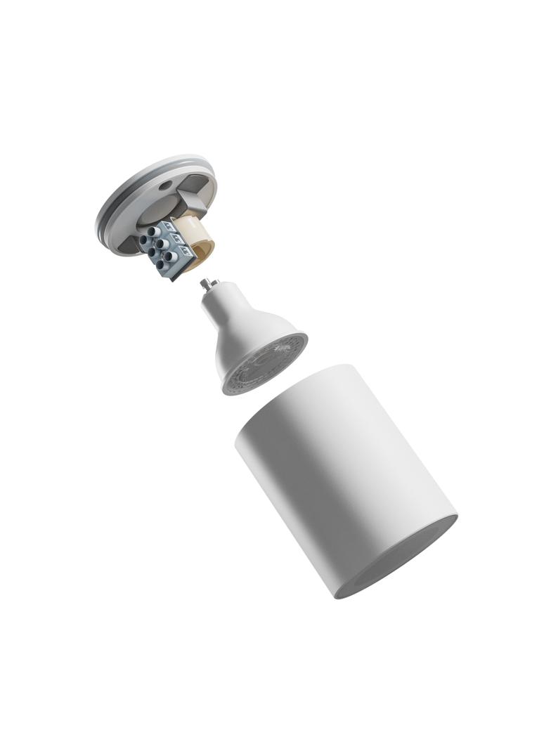 CHLOE GU10 NATYNKOWA GU10 250V IP44 70X90MM BIAŁY OKRAGŁA NIERUCHOMA