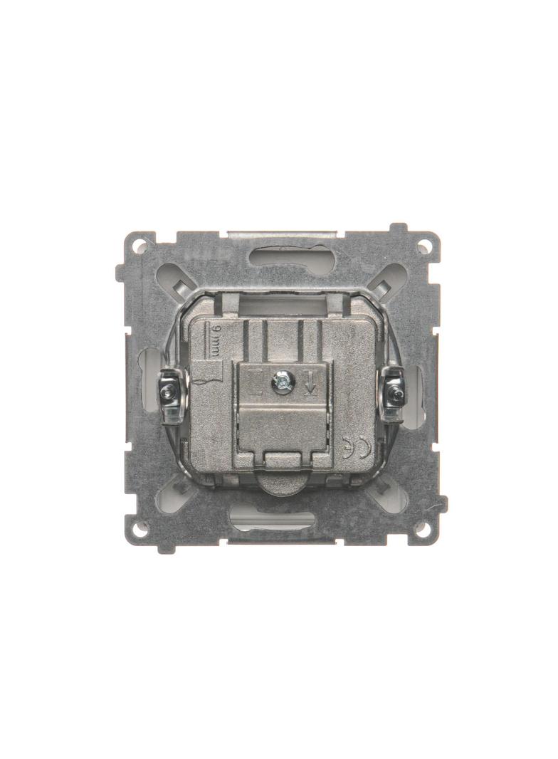 Simon Basic Gniazdo antenowe TV-DATA 1x wejście: 5–1000 MHz srebrny mat