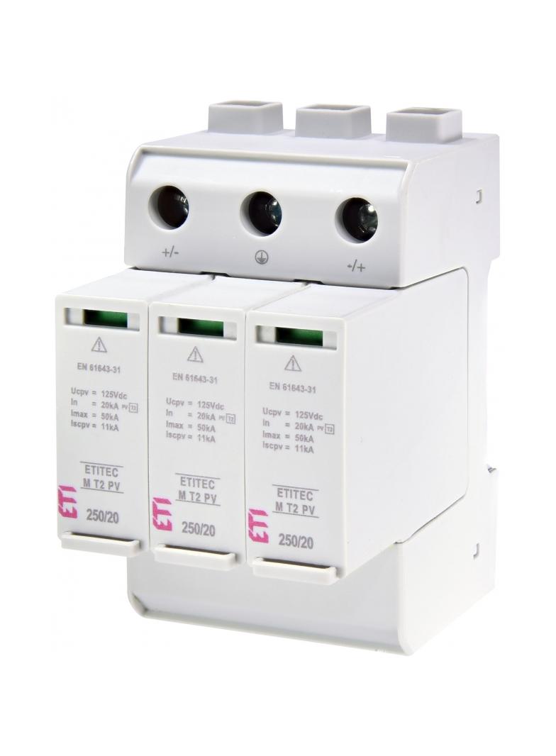 Ogranicznik przepięć T2 (C) - do systemów PV TEC M T2 PV 250/20 Y 002440732 ETI
