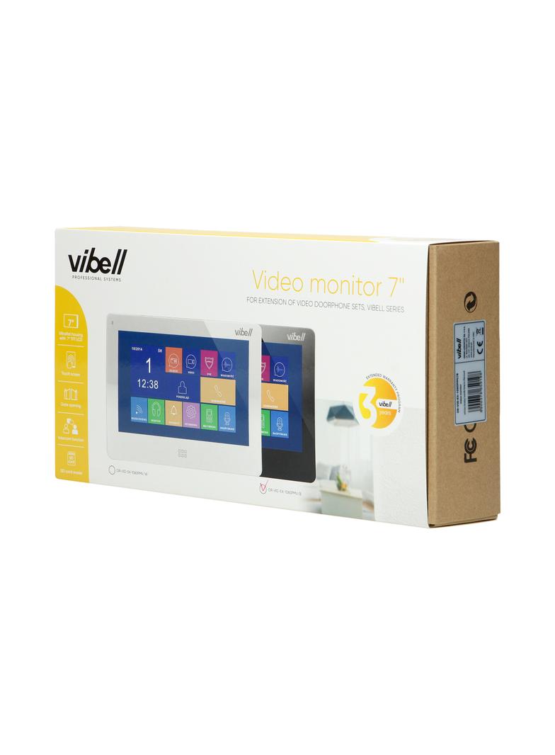 Wideo monitor bezsłuchawkowy kolorowy LCD 7” do zastosowania w systemach VIBELL dotykowy ekran OR-VI
