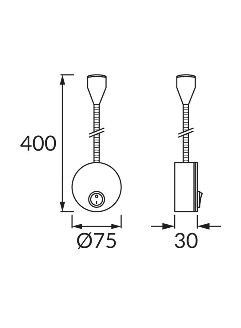 Oprawa dekoracyjna POWER LED NINA LED 3W SILVER 4000K 03740 IDEUS
