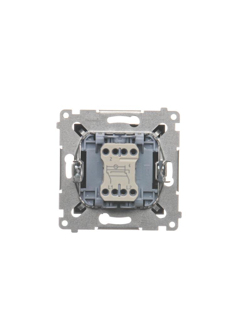 Simon 54 Łącznik krzyżowy z podświetleniem LED bez piktogramu 10A 250V szybkozłączka brąz mat DW7L.01/X/46 KONTAKT
