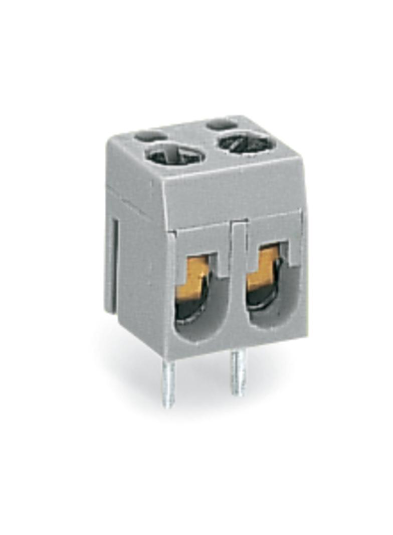 złączka śrubowa do pł. drukowanych 2-torowa szara raster 5,08 mm