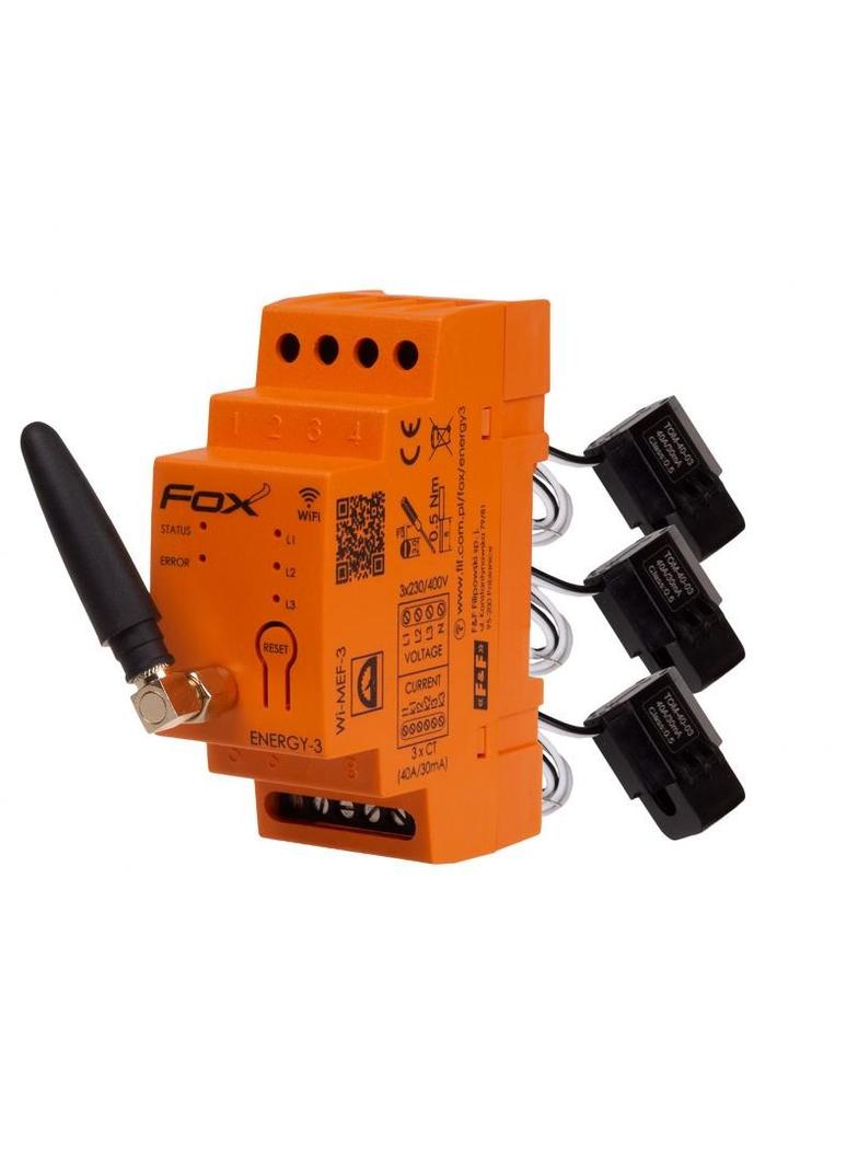 Monitor energii elektrycznej WI-FI 3F+N,FOX ENERGY 3 WI-MEF3 100A WI-MEF-3-100 F&F