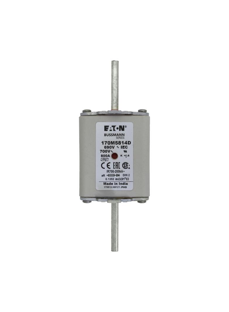 800A 690V aR DIN 2 HSDNH FUSE Wkładka szybka 800A AC 690V DIN 2 aR DIN IEC podwójny wskaźni 170M5814