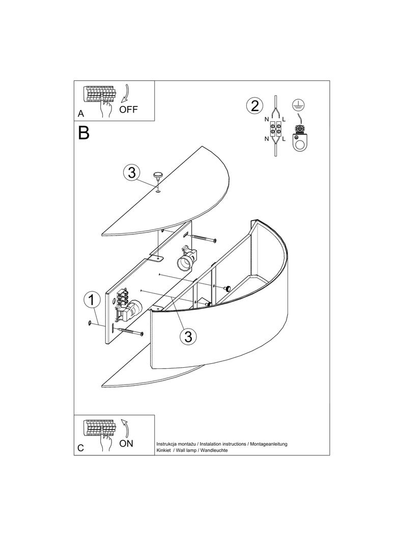 Sollux Kinkiet SKALA biały SL.0763