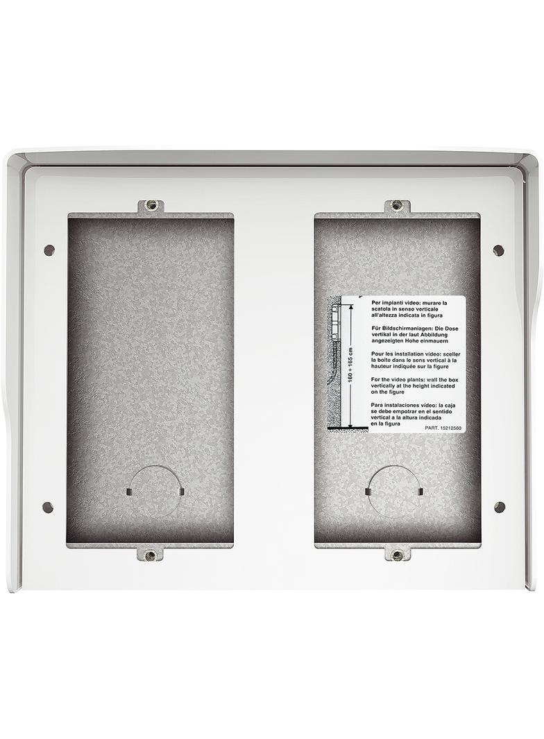 Obudowa natynkowa z daszkiem do paneli Sfera - 4 moduły - Biała, Bticino