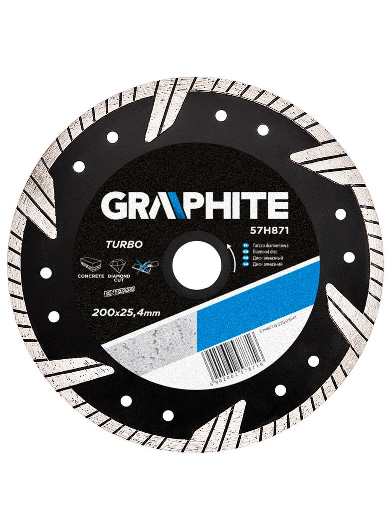 Tarcza diamentowa 200 x 25.4 mm, turbo