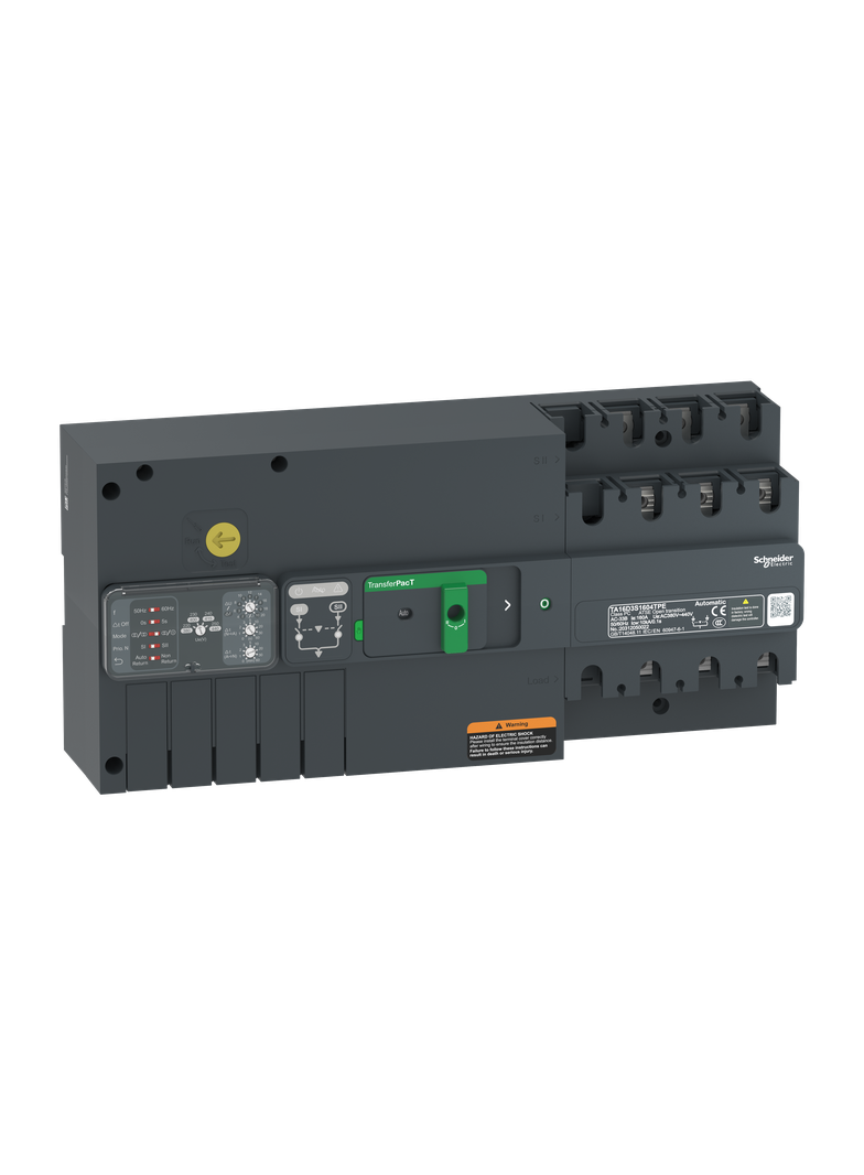 TransferPacT, przełączanie zasilania, bez komunikacji, 125A, 400V, 3P, rozmiar 160A