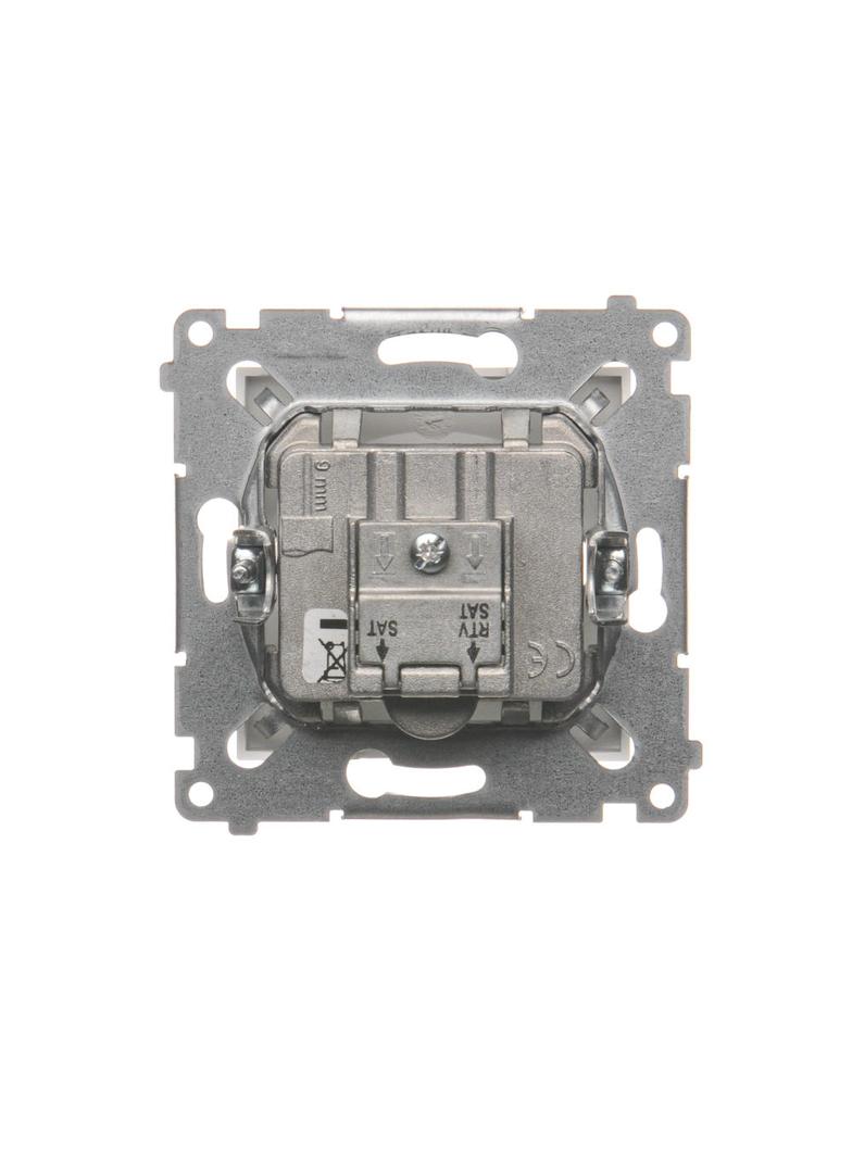 Simon 54 Gniazdo antenowe satelitarne podwójne SAT-SAT-RTV biały