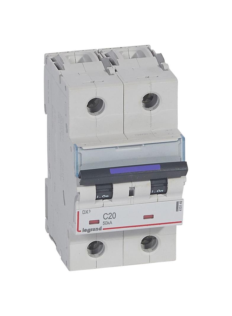 Wyłącznik Nadprądowy S322 C20 2P 20A 50Ka DX3 410149 LEGRAND