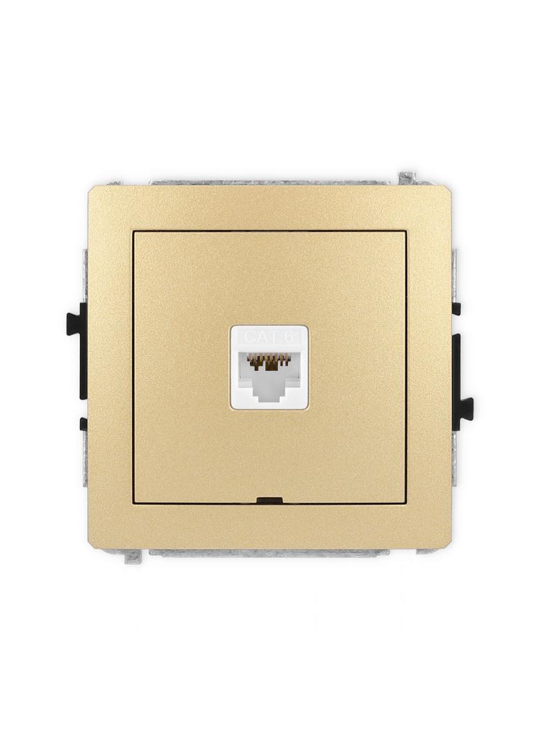 DECO Mechanizm gniazda komputerowego pojedynczego 1xRJ45, kat. 6A, 8-stykowy, bez pola opisowego zło