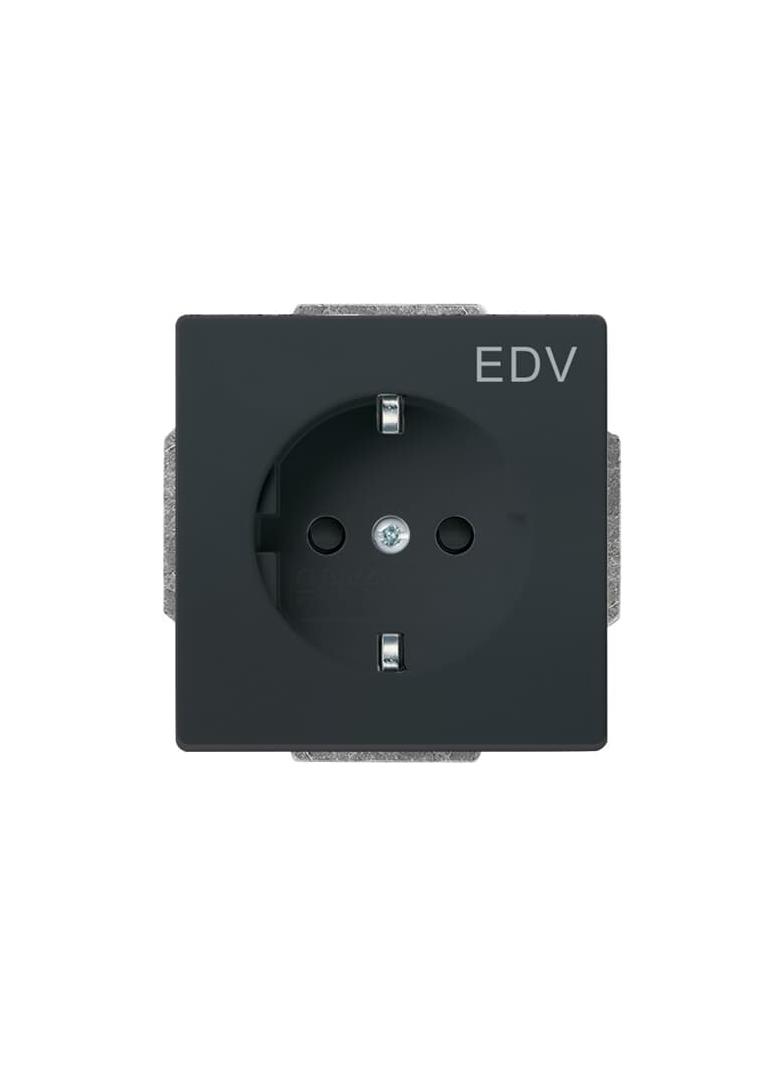 CARAT/FUTURE Gniazdo SCHUKO Z nadrukiem „EDV” Z szybkozłączami Z uziemieniem, 2P+E Z przesłonami an 2CKA002013A5266 ABB