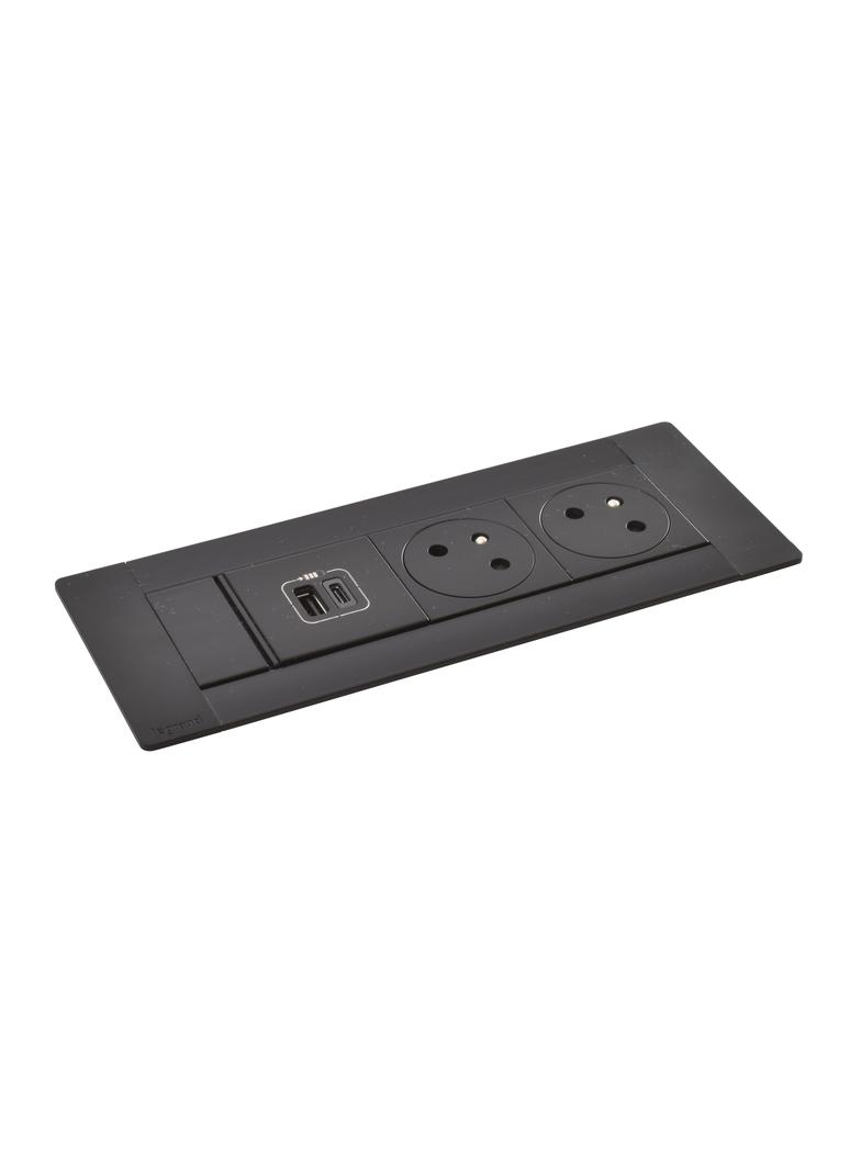 INCARA: MULTILINK - 2X2P+Z / USB A+C - 2,0 M-CZARNY, Legrand