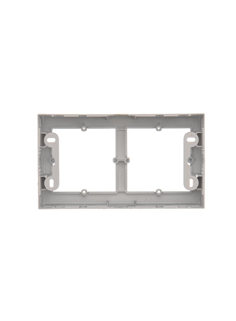 Simon 54 Premium Puszka natynkowa 2-krotna do ramek PREMIUM. Głębokość 35mm srebrny mat