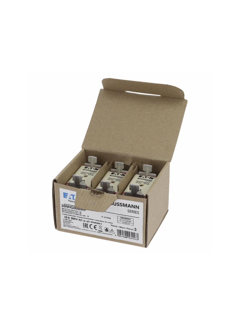 NH 35A 500V gG rozmiar 00 WEATHER RESISTANT NH LV 35A 500V gG rozmiar 00 WR 35NHG00BWP EATON