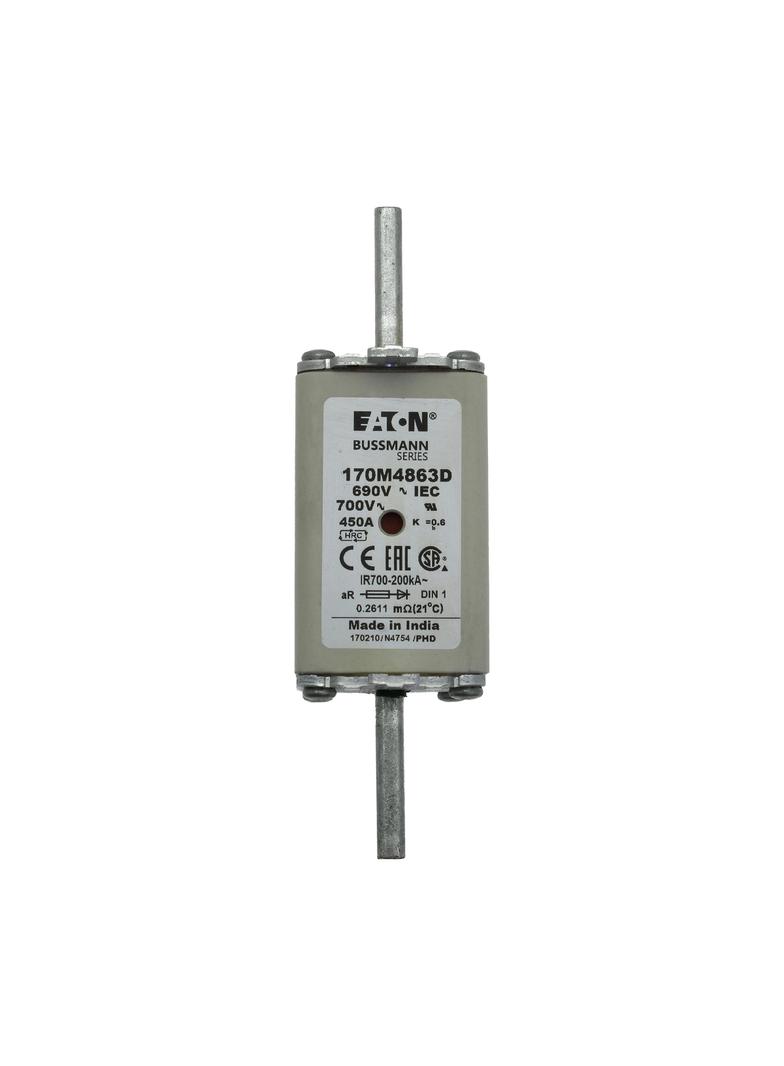 450A 690V aR DIN 1 HSDNH FUSE Wkładka szybka 450A AC 690V DIN 1 aR DIN IEC podwójny wskaźni 170M4863