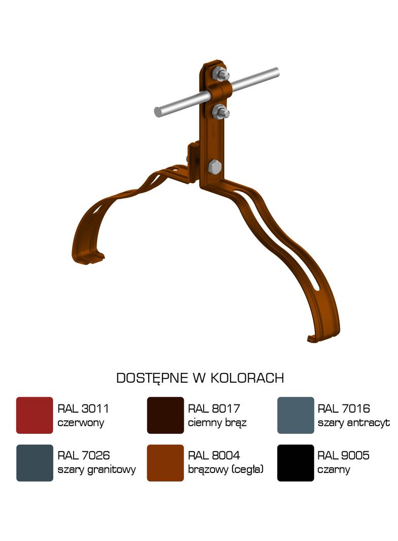 AN-15M/LA/-N Uchwyt gąsior.prof. Z-śruba WZÓR 11 H=10 cm /LA/