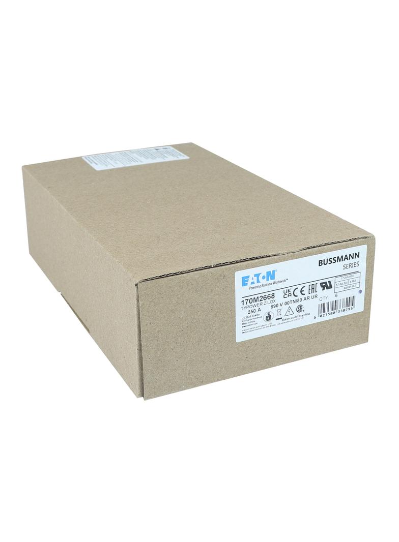 250A 690V aR 00TN/80 TYPE T IND. FUSE Wkładka szybka 250A AC 690V DIN 00 aR DIN IEC nieizol 170M2668