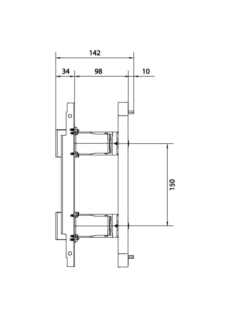 univers N Blok dla aparatów modułowych montowanych poziomo 2x10M 300x250mm UD21B3 HAGER