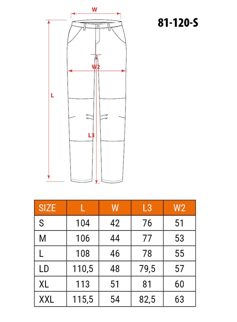 Spodnie robocze, białe, rozmiar S/48