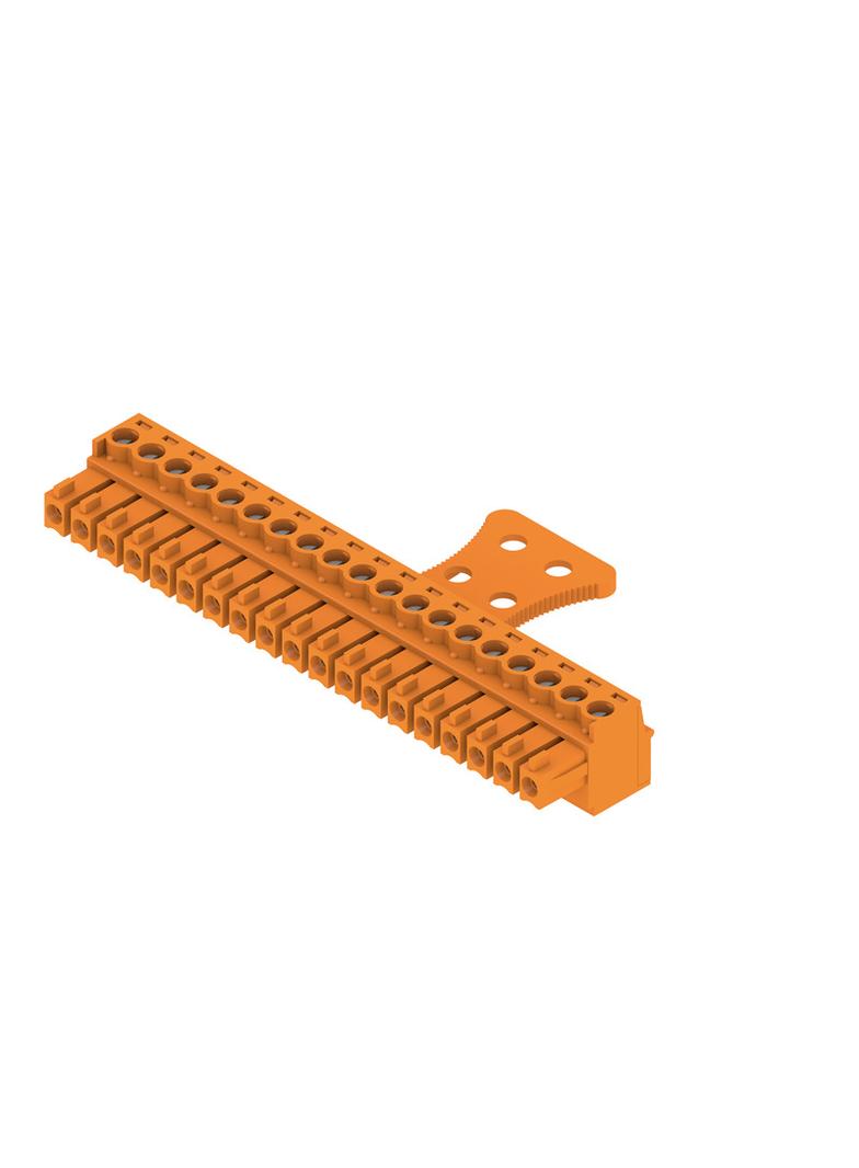 BCZ 3.81/19/180ZE SN OR BX Wtyk PCB (złącze wiązki), 3.81 mm, Liczba biegunów: 19, Przyłącze z jarzmem /50szt./ 1236440000 WEIDMÜLLER