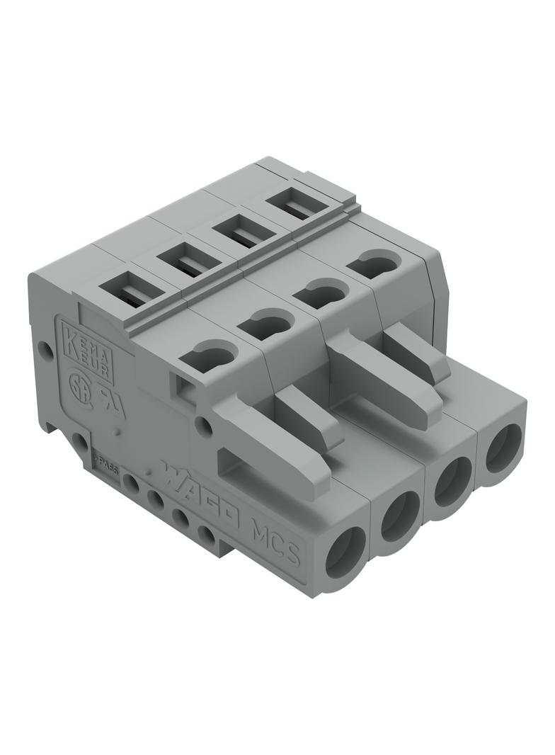 Gniazdo MCS‑MIDI Classic 4‑biegunowe szare raster 5mm 231‑104/026‑000 /100szt./ WAGO