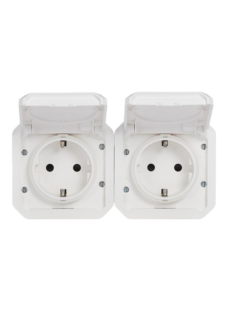 NOWE PLEXO - GNIAZDO SCHUKO 2X2P+Z POZIOME MECHANIZM 16A-250V BIAŁE 069675L LEGRAND