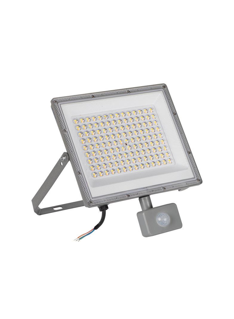 Naświetlacz LED z czujnikiem ruchu ACETE 100W CCT SE GR IP44 szary zmienna barwa świecenia 38499 KANLUX