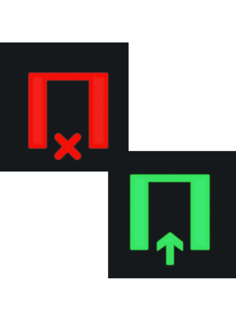 BERKER W.1 Folia do sygnalizatora świetlnego symbol nie wchodzić/proszę wejść 19058012 HAGER