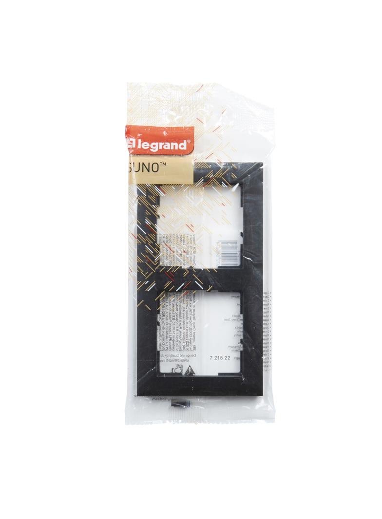 SUNO Ramka podwójna 2-krotna czarna 721522 LEGRAND