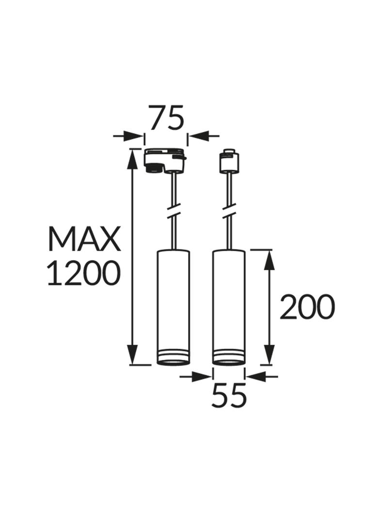 Oprawa do zamontowania na szynoprzewodzie ZULA TRA 20 GU10 BLACK
