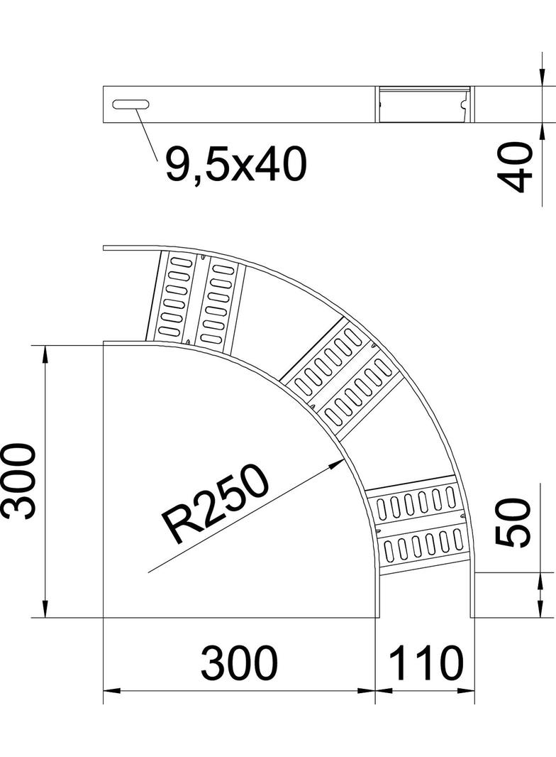 SLZB 90 100 A2 Łuk 90°