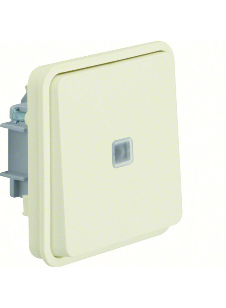 BERKER W.1 Łącznik uniwersalny przyciskowy z podświetleniem IP55 biały 50463522 HAGER
