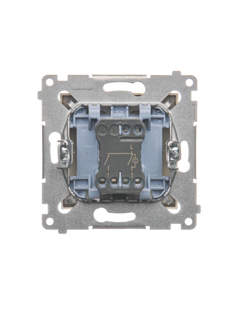 Simon 54 Łącznik świecznikowy z podświetleniem LED i do wersji IP44 16A 250V zaciski śrubowe złoty mat *Posiada wkładkę DU1W DW5ABL.01/44 KONTAKT