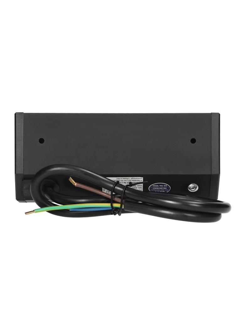 Gniazdo meblowe narożne z bolcem czarne kuchnia OR-GM-9005/B