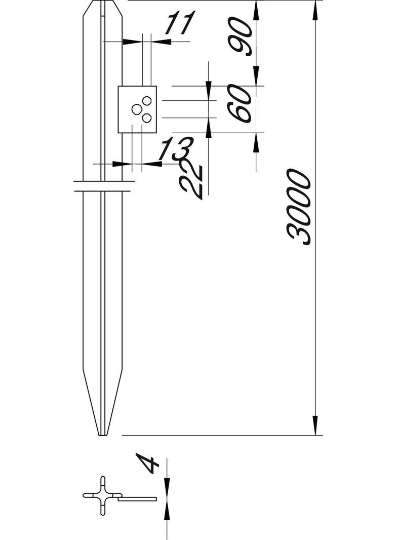 213/3000/DIN, UZIOM PROFILOWY DŁ.3 M Z NAKŁ.