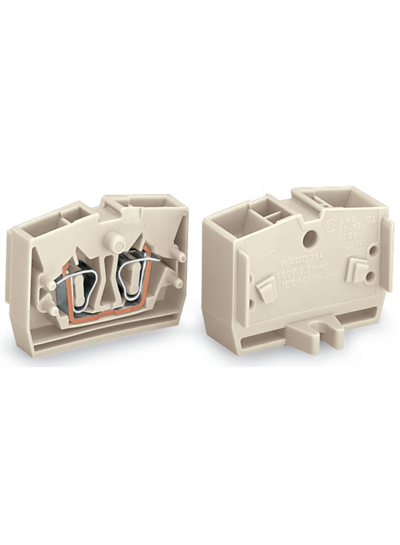 Złączka 2‑przewodowa Ex 2,5mm2 jasnoszara z mocowaniem śrubowym 264‑130 /100szt./ WAGO