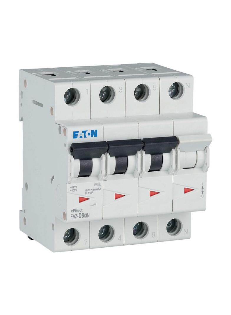 FAZ-D8/3N Wyłącznik nadprądowy 15kA D8A 3P+N 278993 EATON