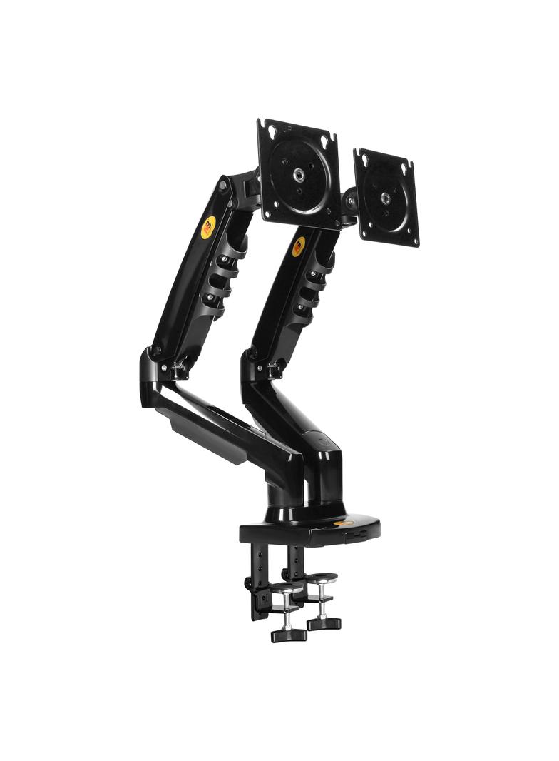 Obrotowy uchwyt biurkowy na sprężynie gazowej do dwóch monitorów LCD LED 17”-27”