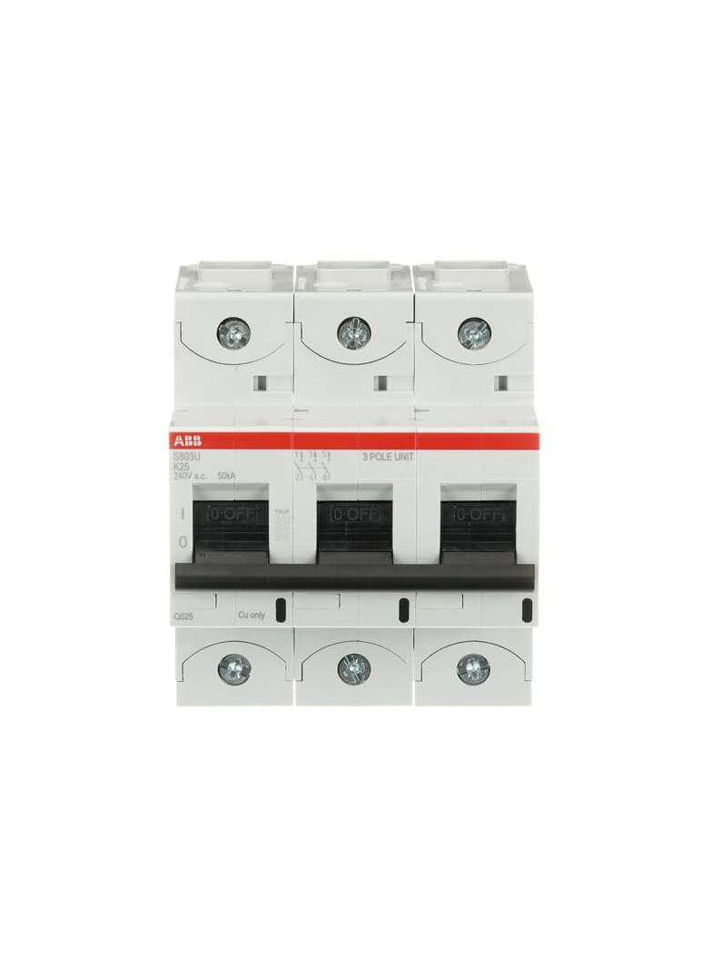 S803U-K25 Wyłącznik nadprądowy 50kA 3P K25A 2CCS863017R0517 ABB