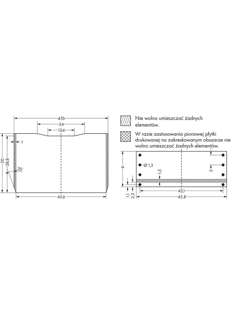 pusta obudowa wtyku 4-torowa