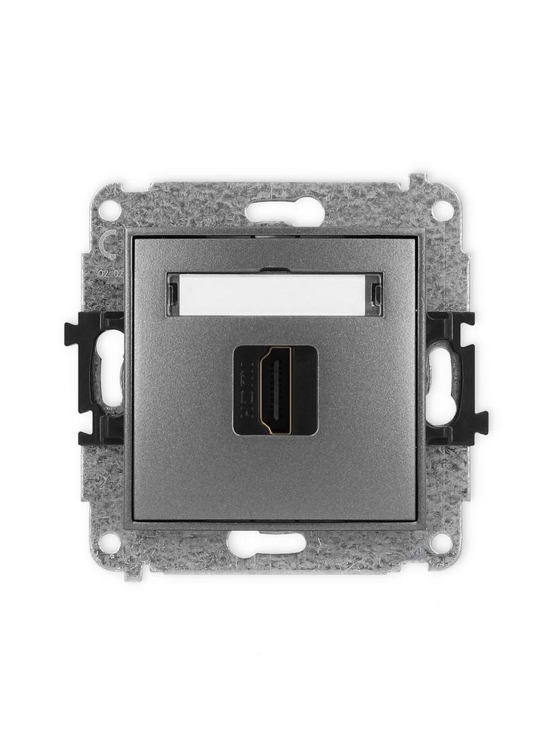 ICON Mechanizm gniazda pojedynczego HDMI 2.0 grafitowy