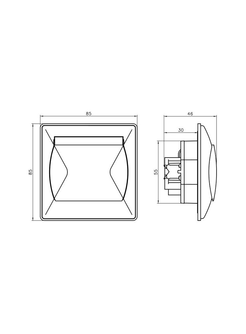 AKCENT Gniazdo bryzgoszczelne z uziemieniem IP-44 wieczko przezroczyste - kolor brązowy